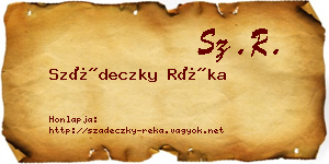 Szádeczky Réka névjegykártya