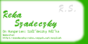 reka szadeczky business card